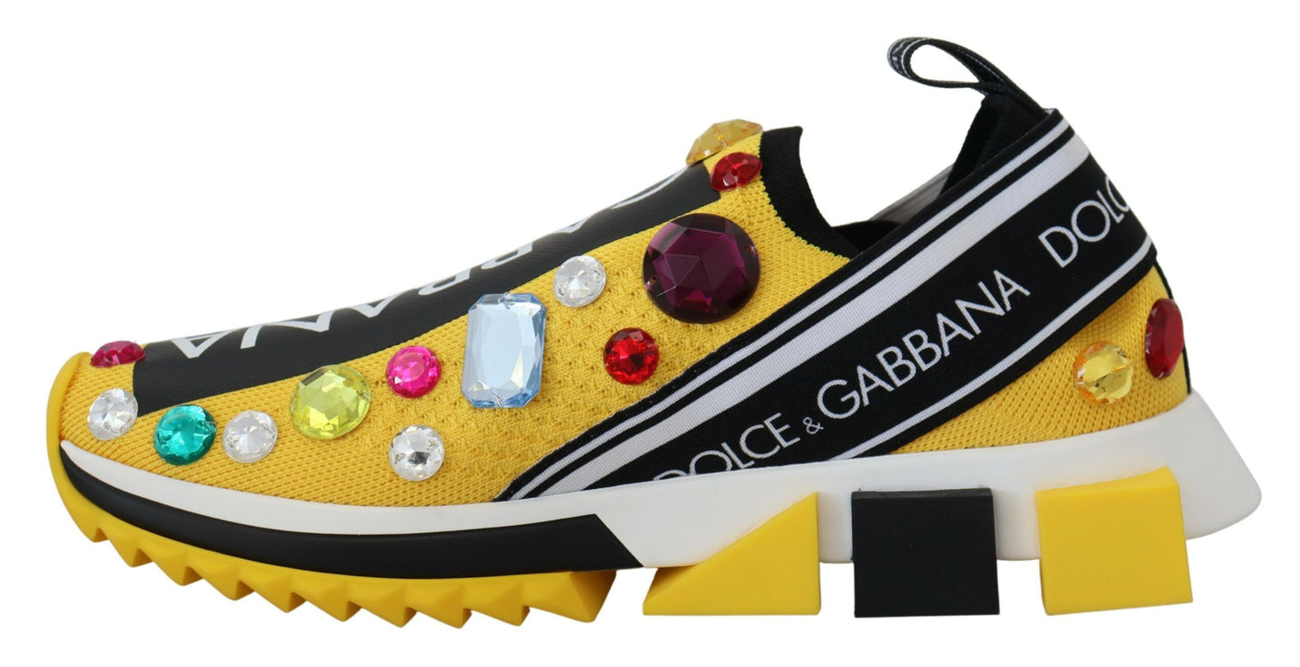 Dolce & Gabbana Exquisite Yellow Techno Fabric Sneakers Dolce & Gabbana