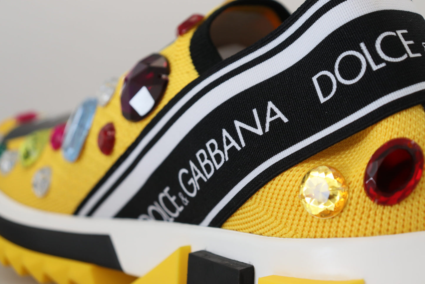 Dolce & Gabbana Exquisite Yellow Techno Fabric Sneakers Dolce & Gabbana