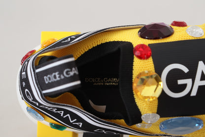 Dolce & Gabbana Exquisite Yellow Techno Fabric Sneakers Dolce & Gabbana