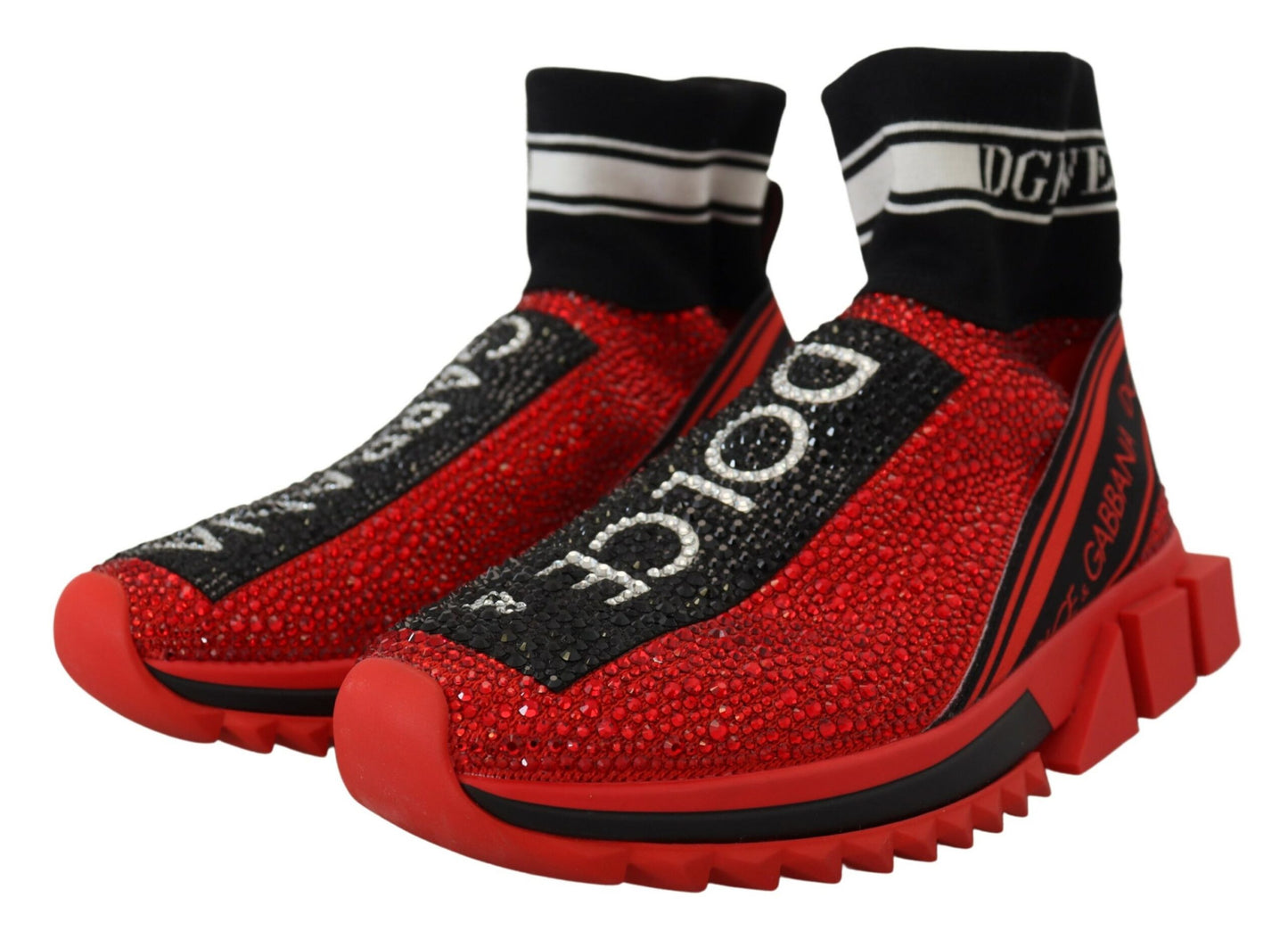 Dolce & Gabbana Exquisite Red Sorrento Slip-On Sneakers Dolce & Gabbana