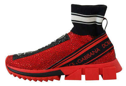 Dolce & Gabbana Exquisite Red Sorrento Slip-On Sneakers Dolce & Gabbana