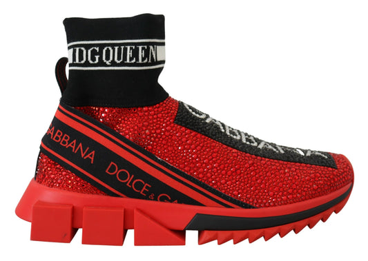 Dolce & Gabbana Exquisite Red Sorrento Slip-On Sneakers Dolce & Gabbana