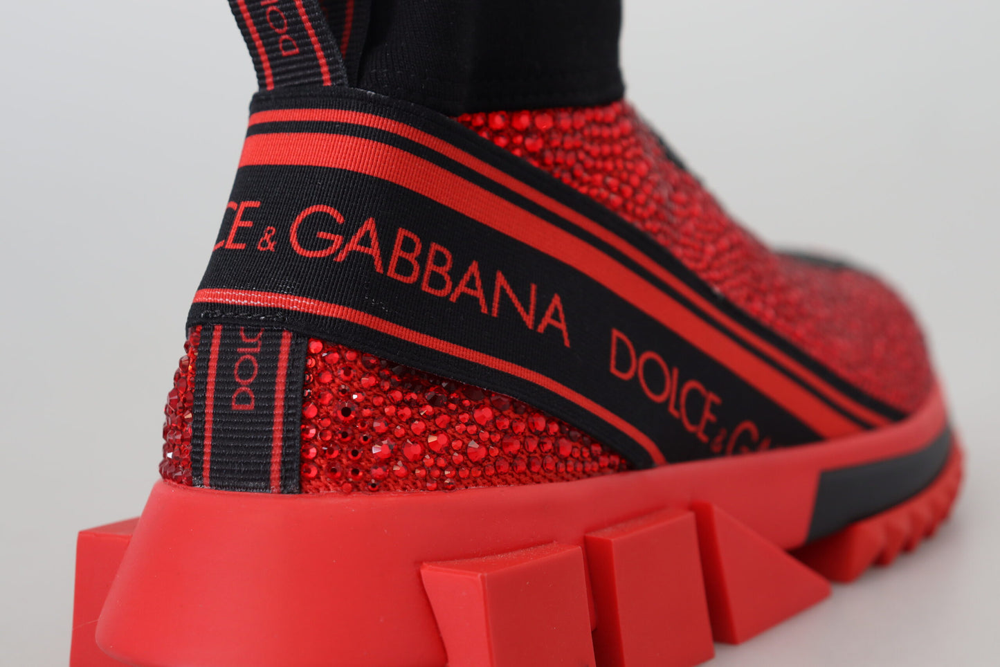 Dolce & Gabbana Exquisite Red Sorrento Slip-On Sneakers Dolce & Gabbana