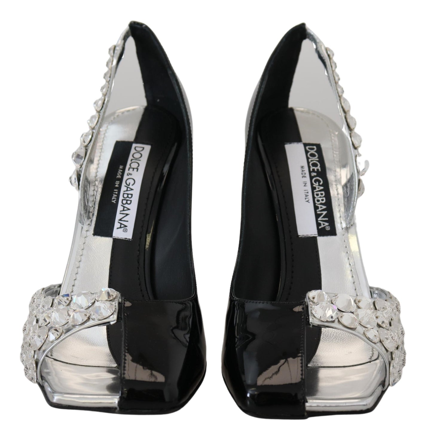 Dolce & Gabbana Elegant Crystals Embellished Leather Pumps Dolce & Gabbana