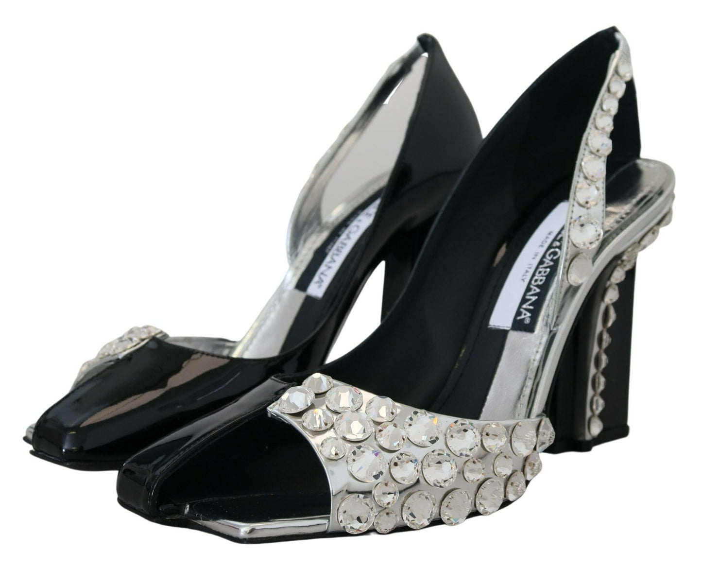 Dolce & Gabbana Elegant Crystals Embellished Leather Pumps Dolce & Gabbana