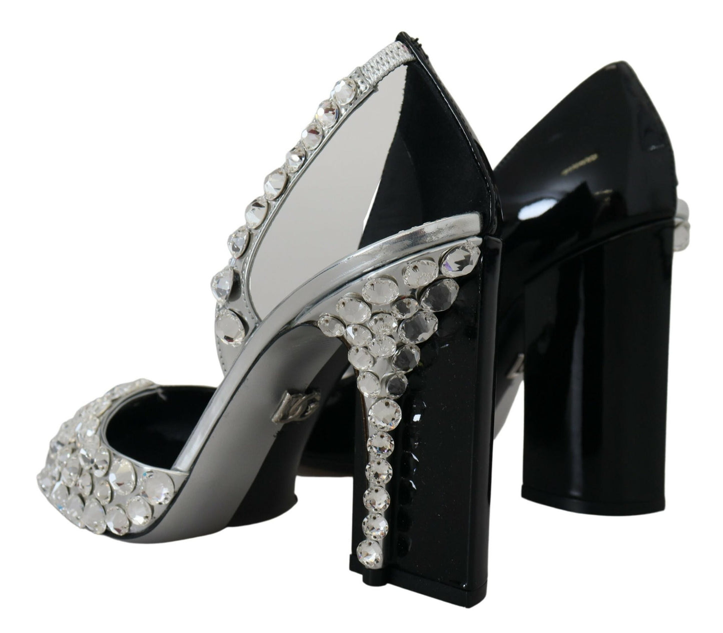 Dolce & Gabbana Elegant Crystals Embellished Leather Pumps Dolce & Gabbana