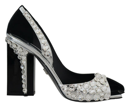 Dolce & Gabbana Elegant Crystals Embellished Leather Pumps Dolce & Gabbana