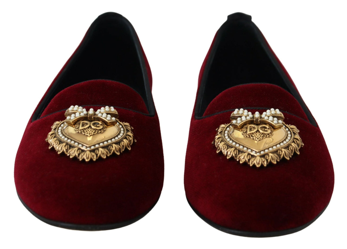 Dolce & Gabbana Bordeaux Velvet Devotion Loafers Dolce & Gabbana