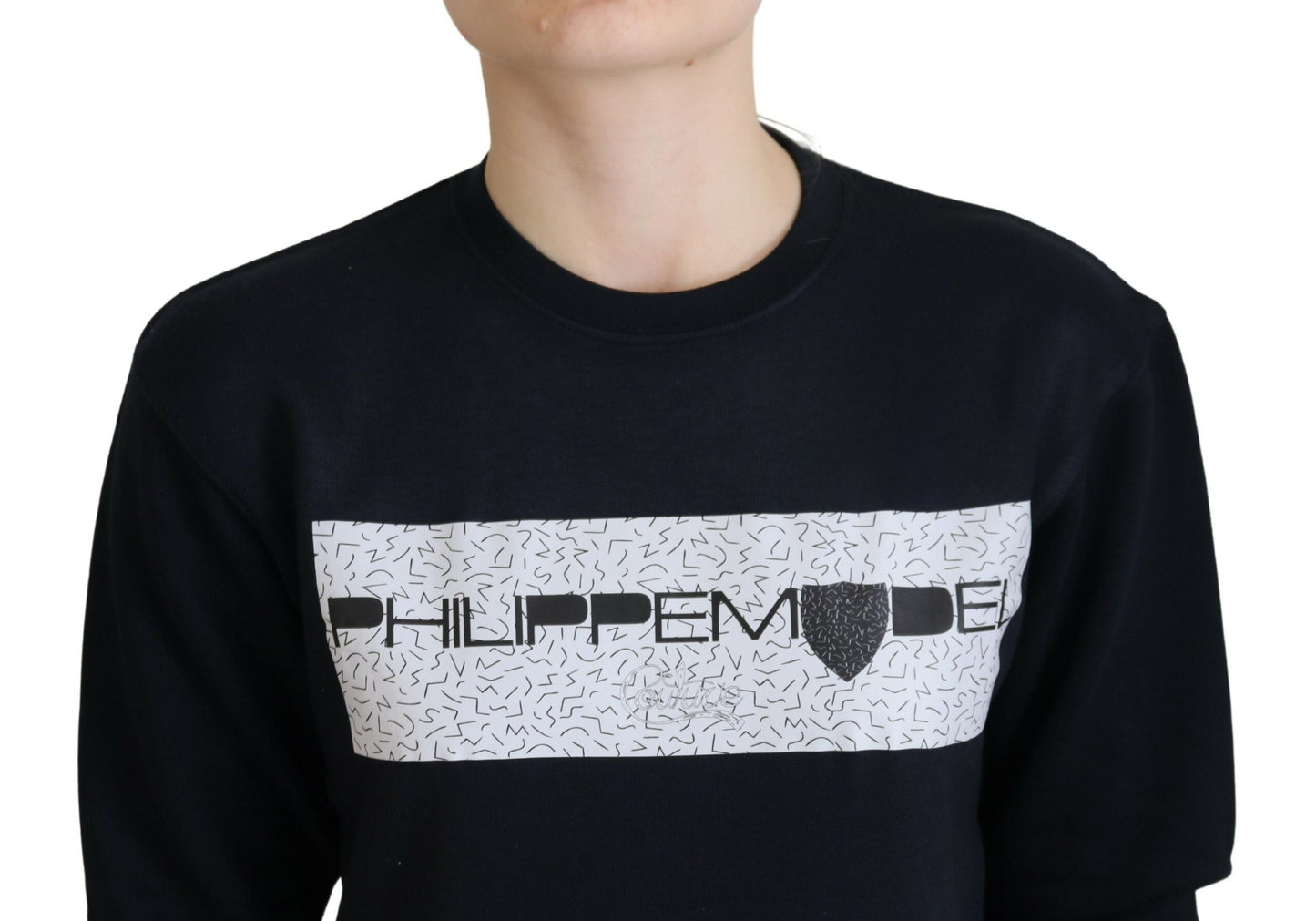 Philippe Model Chic Black Printed Cotton Sweater Philippe Model