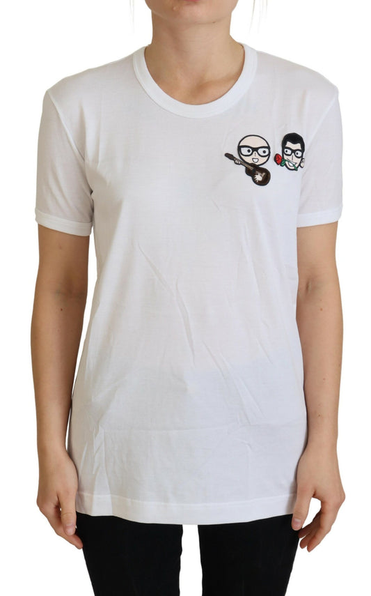 Dolce & Gabbana Elegant White Crewneck Cotton T-Shirt Dolce & Gabbana