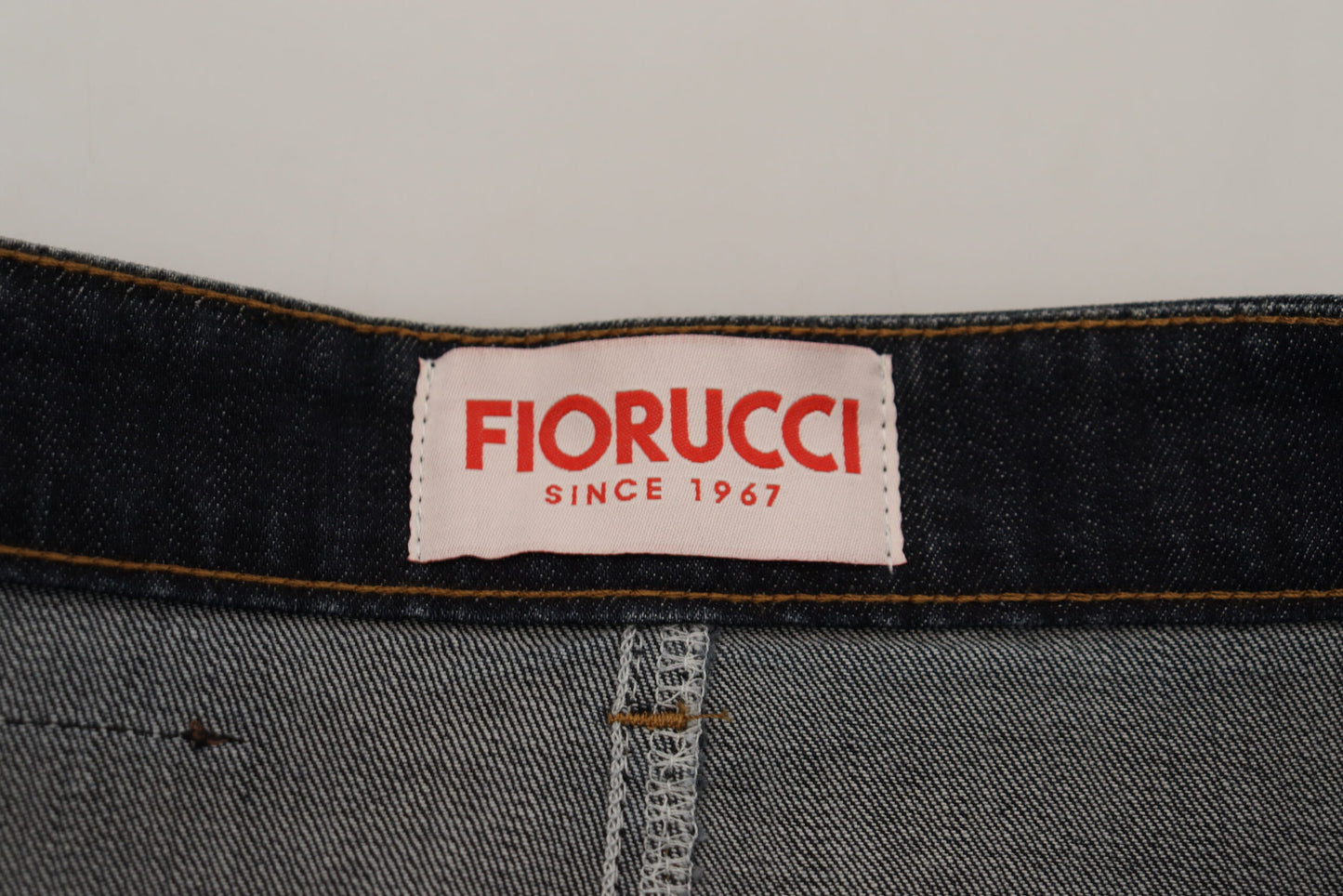 Fiorucci Chic Mid Waist Dark Blue Denim Skirt Fiorucci