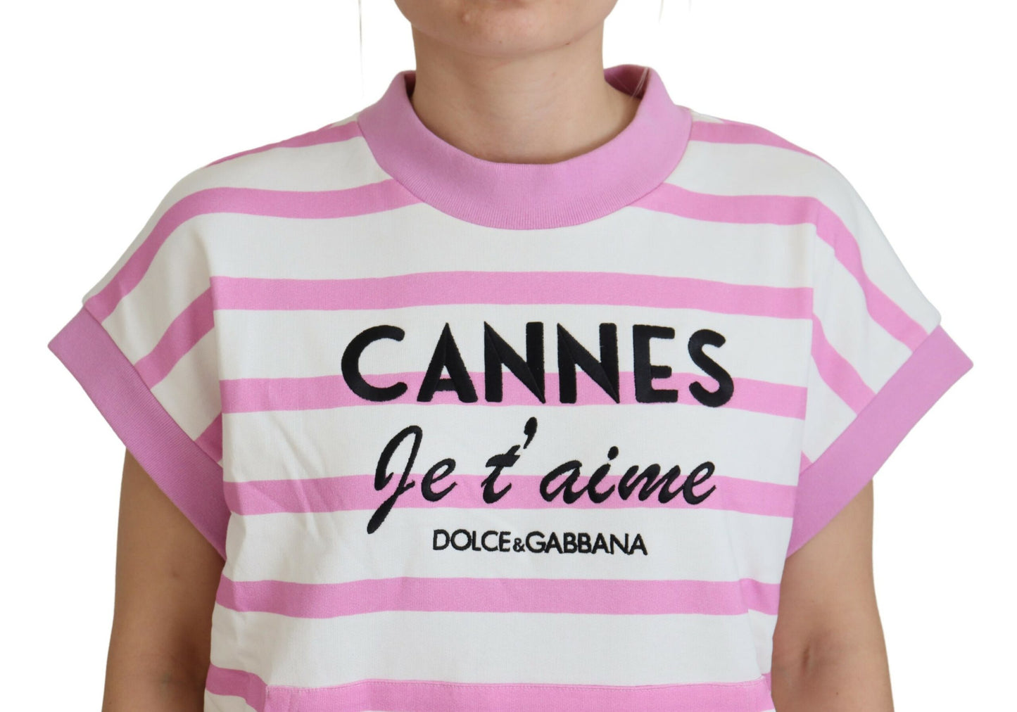 Dolce & Gabbana Exclusive Striped Cotton Crew Neck Tee Dolce & Gabbana