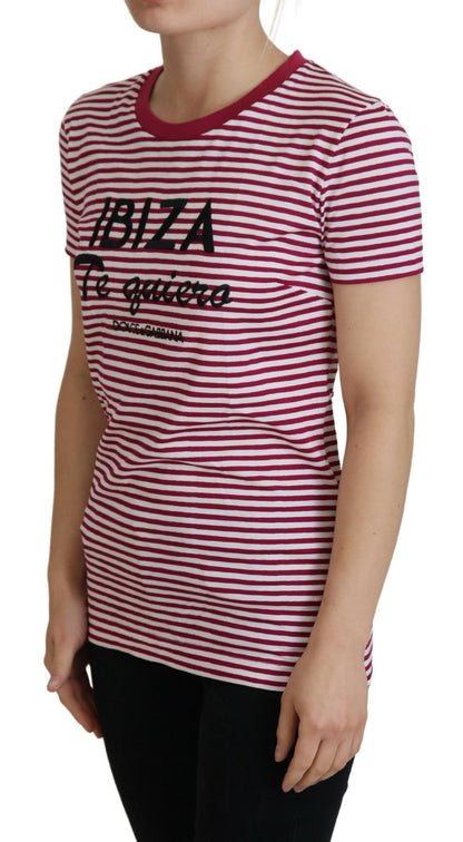 Dolce & Gabbana Exclusive Striped Ibiza Crew Neck Tee Dolce & Gabbana