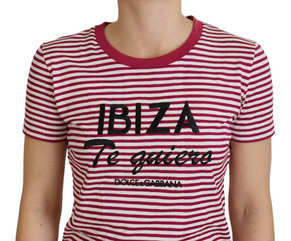 Dolce & Gabbana Exclusive Striped Ibiza Crew Neck Tee Dolce & Gabbana