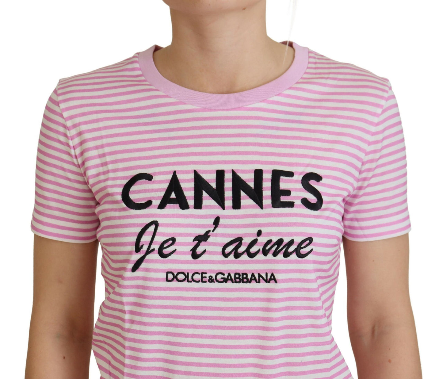 Dolce & Gabbana Exclusive Striped Love Affair Cotton Tee Dolce & Gabbana