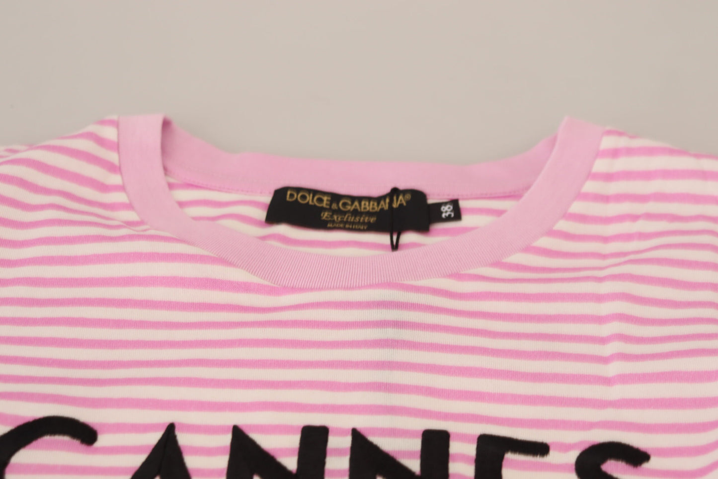 Dolce & Gabbana Exclusive Striped Love Affair Cotton Tee Dolce & Gabbana