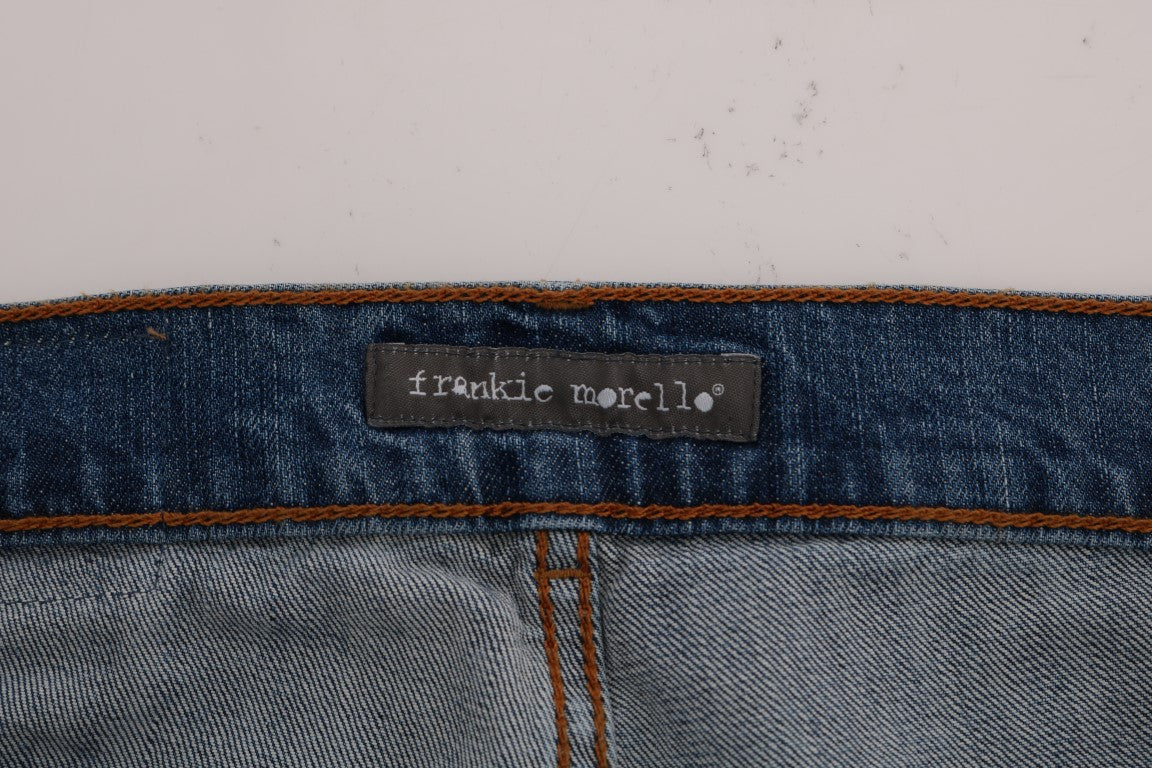 Frankie Morello Svelte Italian Denim - Slim Fit Blue Jeans Frankie Morello