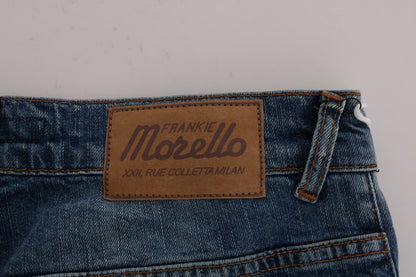 Frankie Morello Svelte Italian Denim - Slim Fit Blue Jeans Frankie Morello