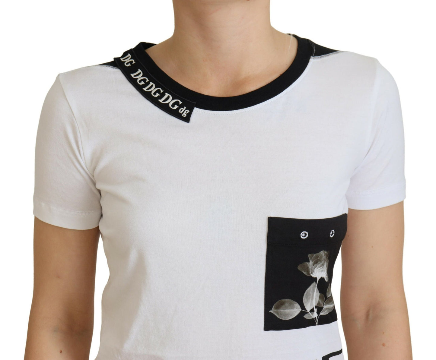 Dolce & Gabbana Chic Monochrome 'Here and Now' Cotton Tee Dolce & Gabbana