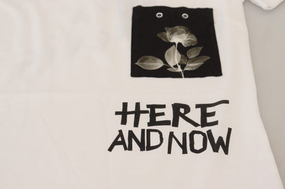 Dolce & Gabbana Chic Monochrome 'Here and Now' Cotton Tee Dolce & Gabbana