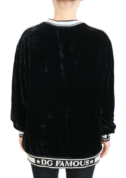 Dolce & Gabbana Elegant Silk Blend Velvet Sweater Dolce & Gabbana