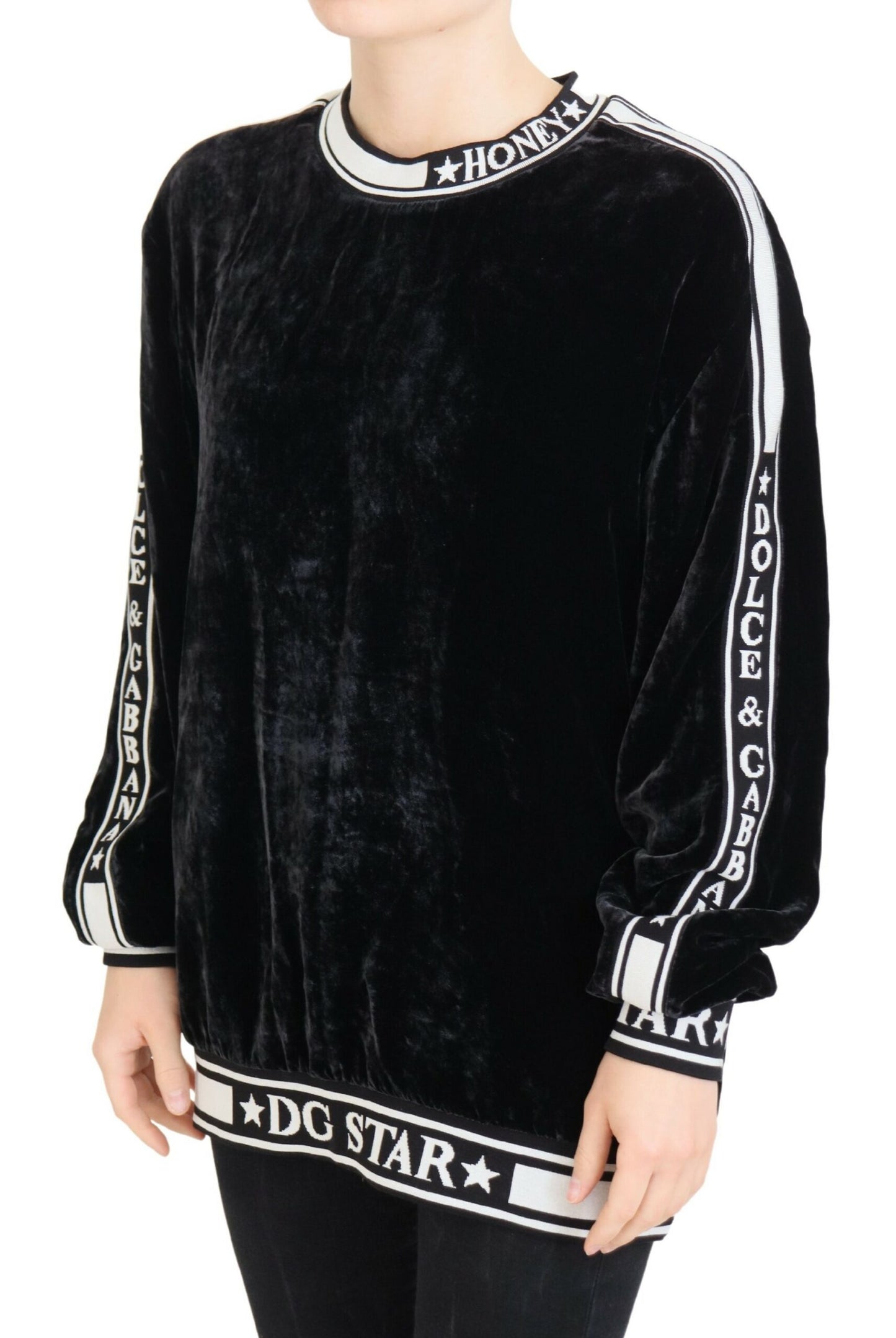 Dolce & Gabbana Elegant Silk Blend Velvet Sweater Dolce & Gabbana