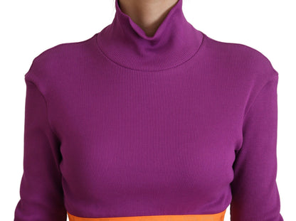 Dolce & Gabbana Elegant Purple Turtle Neck Pullover Sweater Dolce & Gabbana