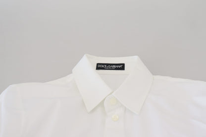 Dolce & Gabbana Elegant White Cotton Button-Up Top Dolce & Gabbana