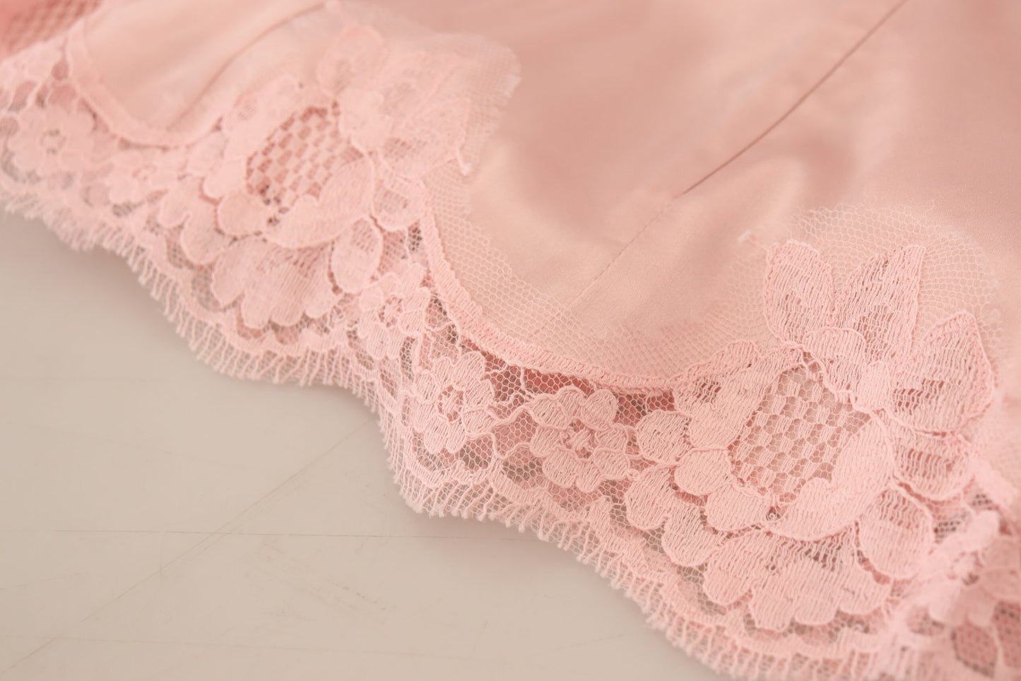 Dolce & Gabbana Elegant Sheer Lace Sleeveless Blouse in Pink Dolce & Gabbana