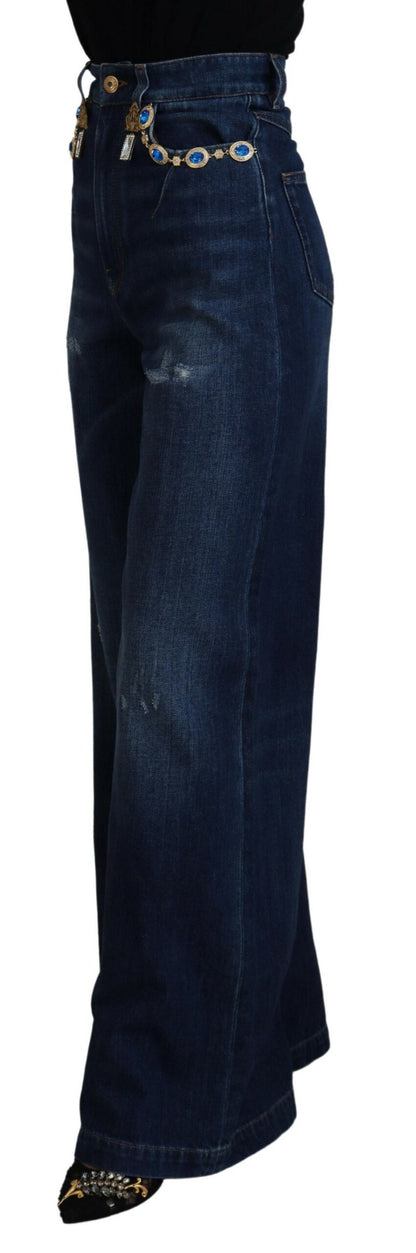 Dolce & Gabbana Embellished Straight Leg Designer Jeans Dolce & Gabbana