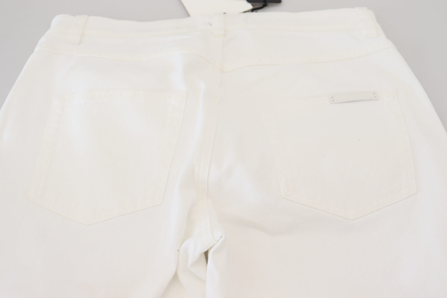 Dolce & Gabbana Elegant White Mid Waist Skinny Jeans Dolce & Gabbana