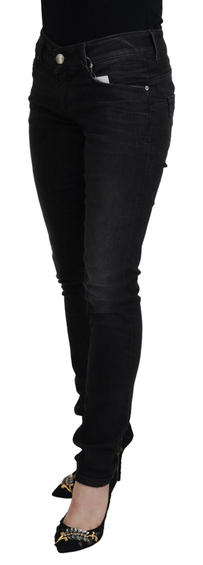 Acht Chic Black Low Waist Straight Leg Jeans Acht