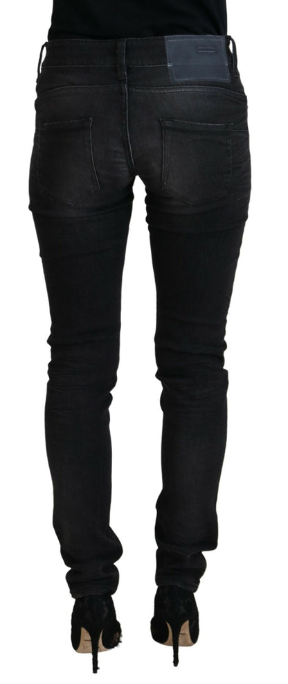 Acht Chic Black Low Waist Straight Leg Jeans Acht