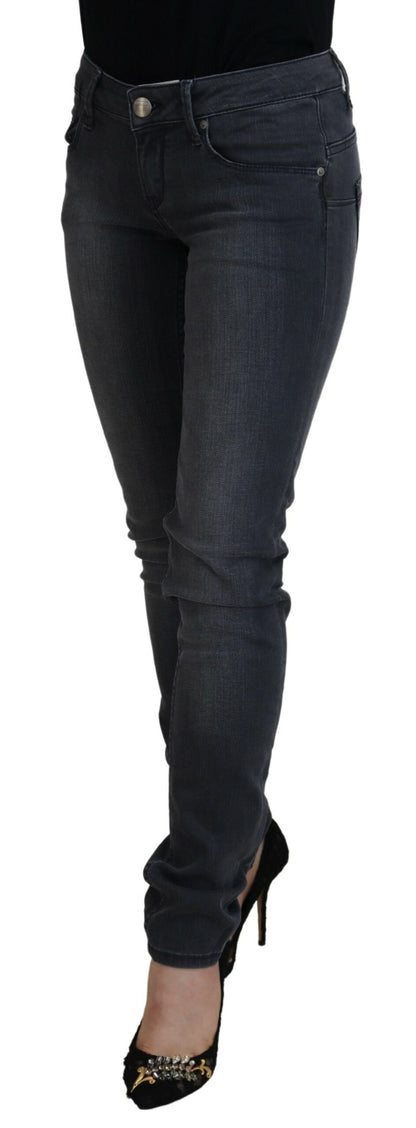 Acht Chic Gray Low Waist Skinny Jeans Acht