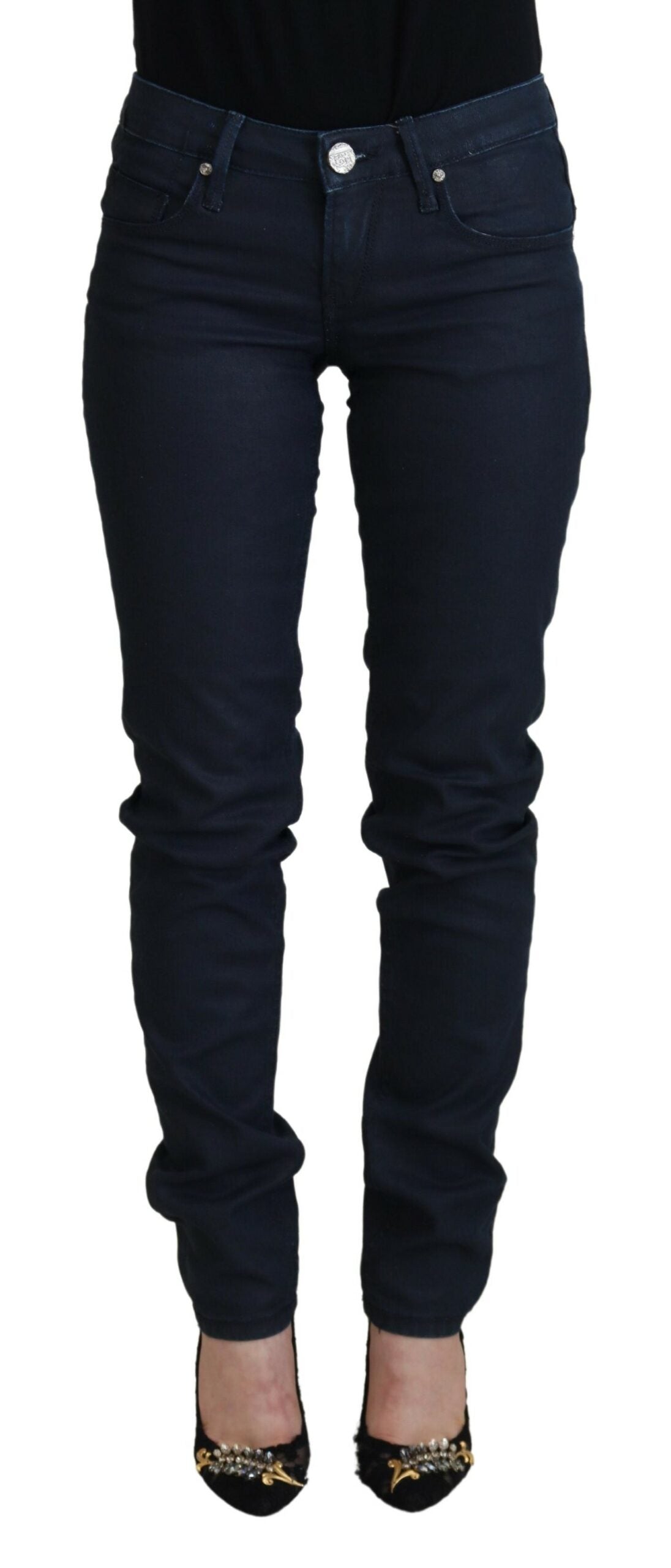 Acht Chic Low Waist Skinny Jeans in Blue Acht