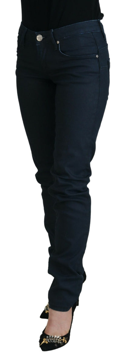 Acht Chic Low Waist Skinny Jeans in Blue Acht