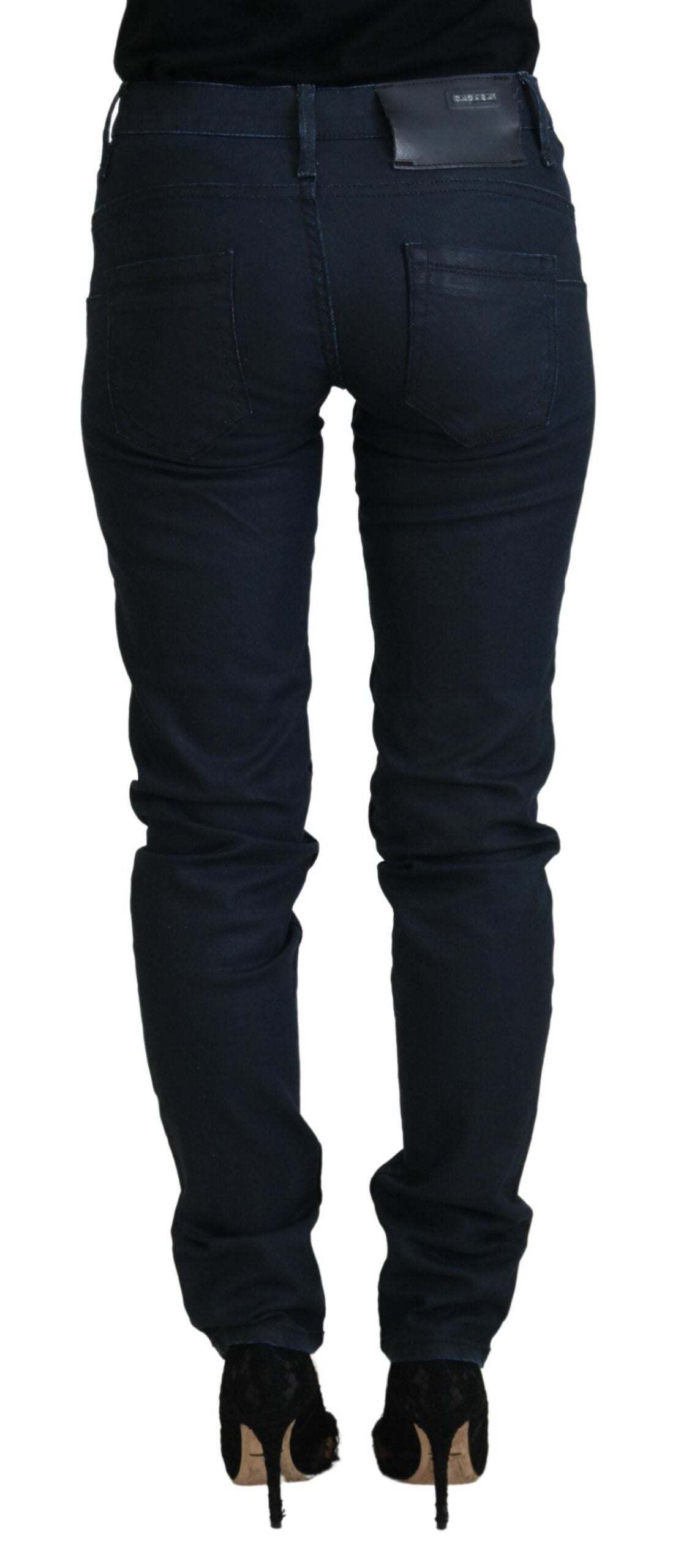 Acht Chic Low Waist Skinny Jeans in Blue Acht