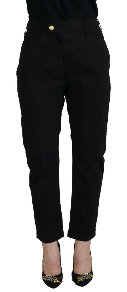 CYCLE Chic Tapered Black Cotton Pants CYCLE