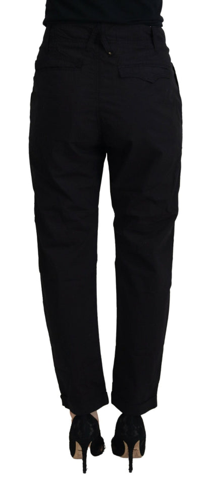 CYCLE Chic Tapered Black Cotton Pants CYCLE