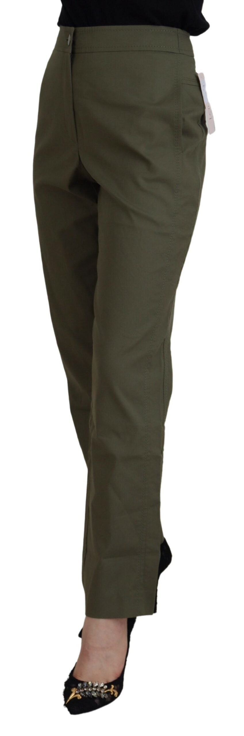 LAUREL Elegant Tapered Green Pants - Chic Everyday Wear LAUREL