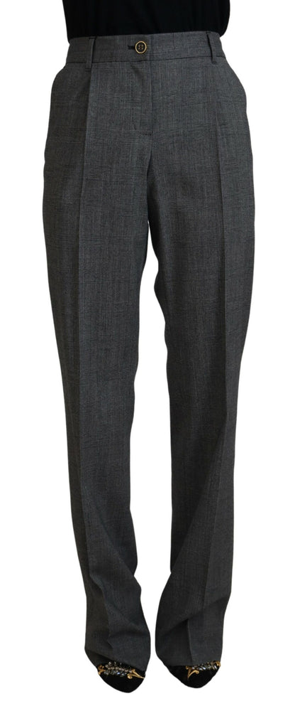 Dolce & Gabbana High-Waist Plaid Virgin Wool Pants Dolce & Gabbana