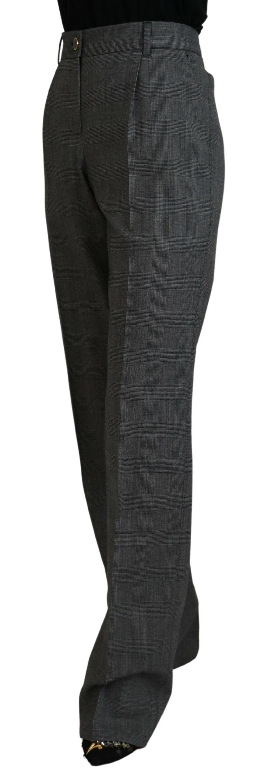 Dolce & Gabbana High-Waist Plaid Virgin Wool Pants Dolce & Gabbana