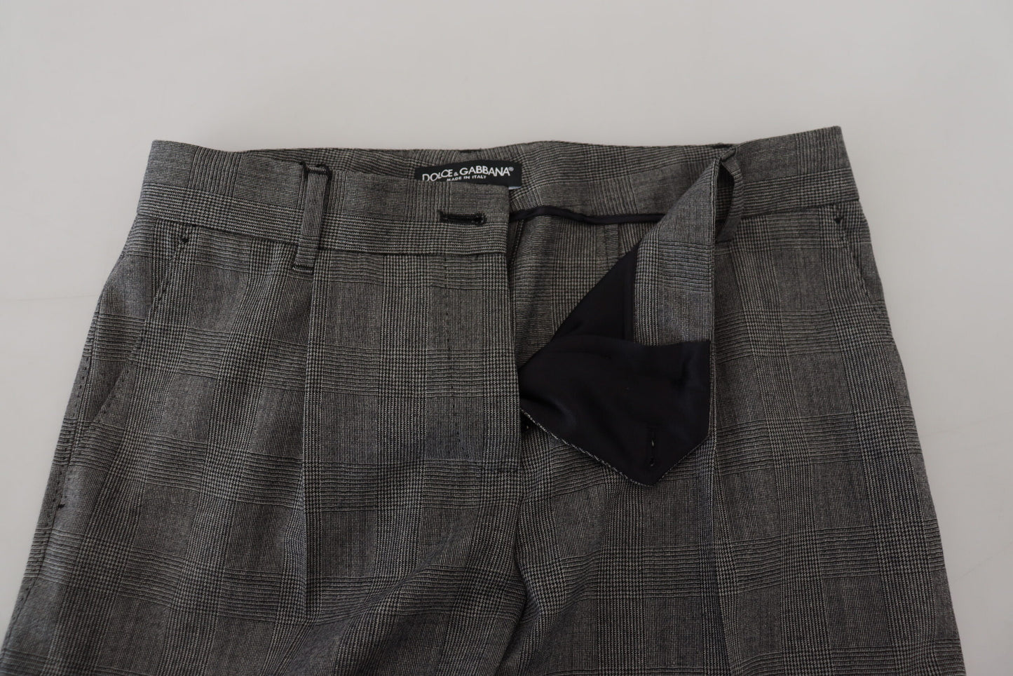 Dolce & Gabbana High-Waist Plaid Virgin Wool Pants Dolce & Gabbana