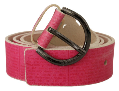 John Galliano Elegant Pink Leather Fashion Belt John Galliano