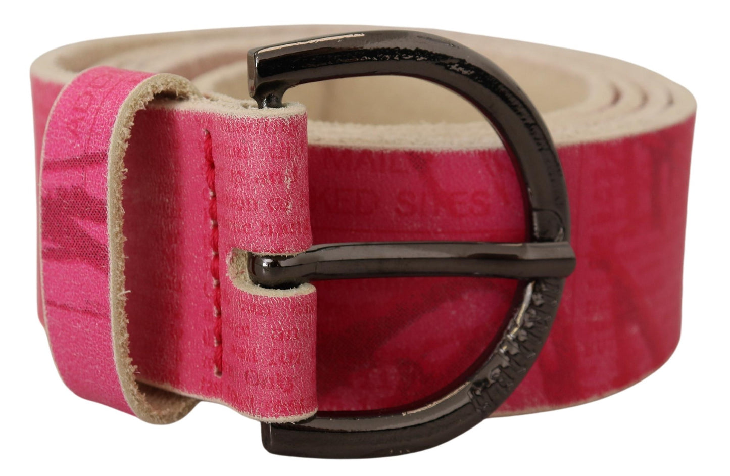 John Galliano Elegant Pink Leather Fashion Belt John Galliano