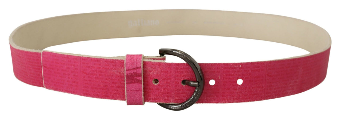 John Galliano Elegant Pink Leather Fashion Belt John Galliano