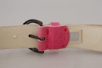 John Galliano Elegant Pink Leather Fashion Belt John Galliano