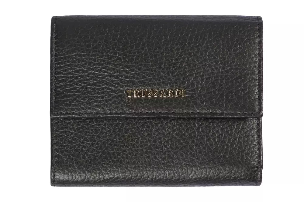 Trussardi Black Leather Women Wallet Trussardi