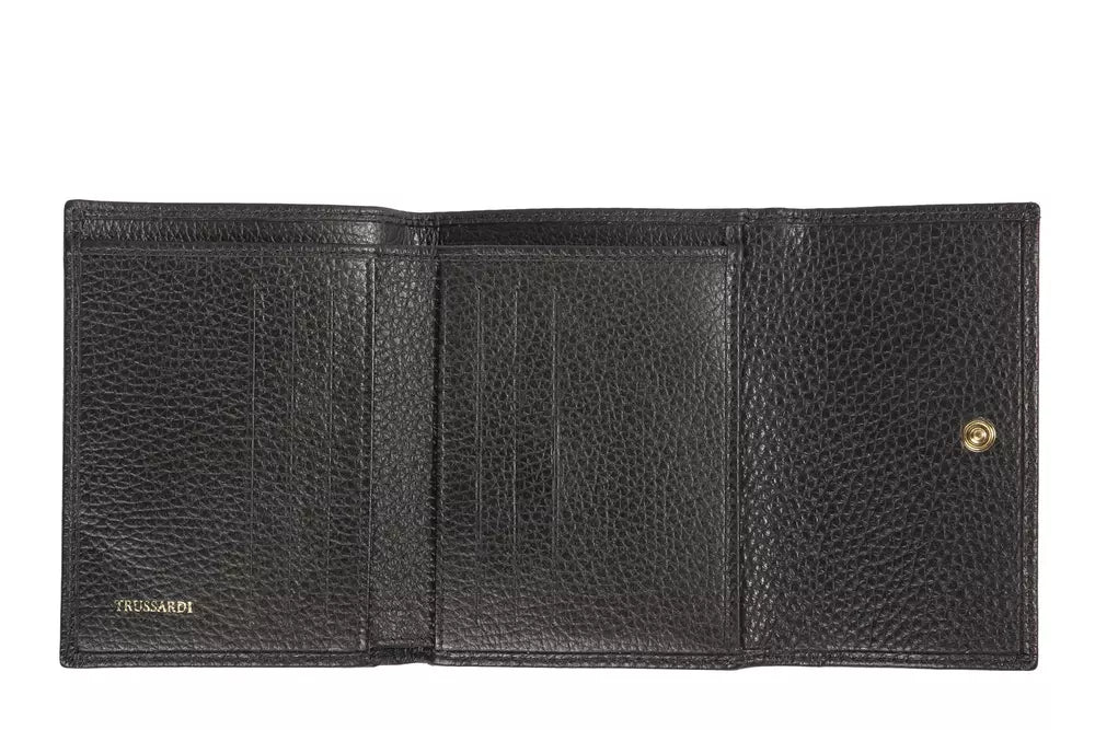 Trussardi Black Leather Women Wallet Trussardi