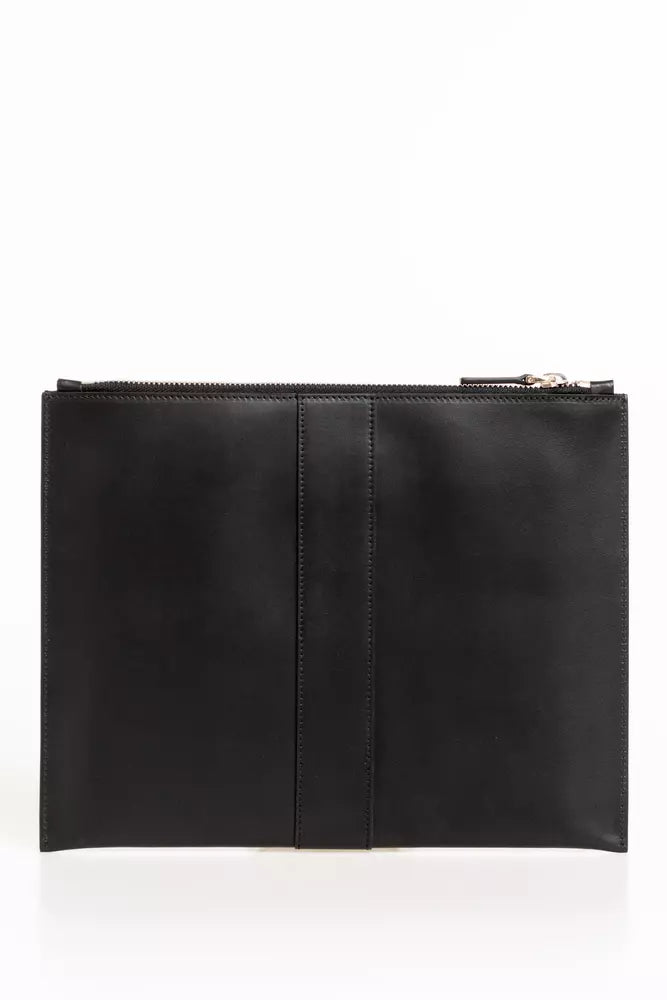 Trussardi Black Leather Men Wallet